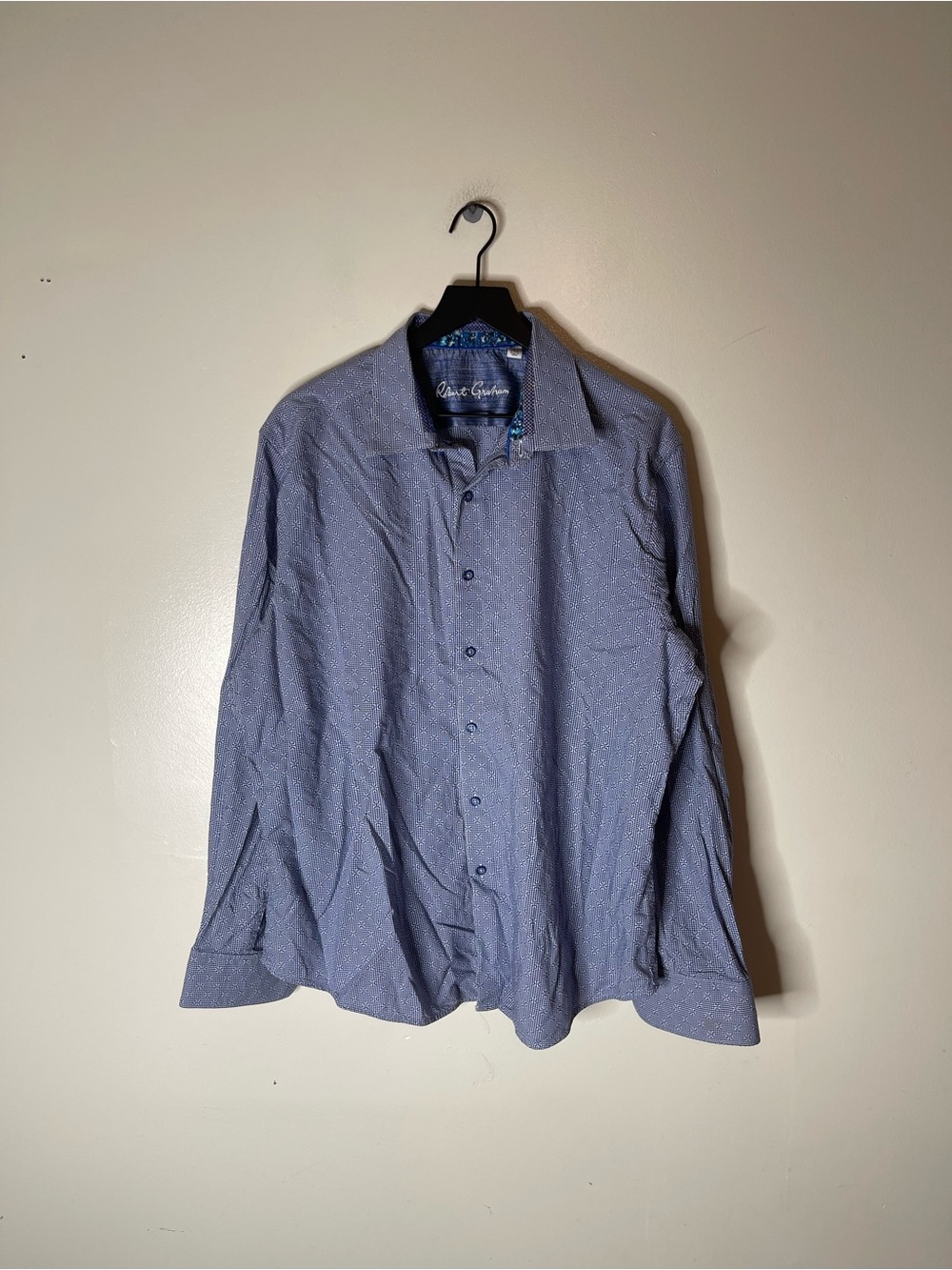 Robert Graham Abstract Geometric Classic Fit Long Sleeve Button Shirt Mens 2XL